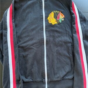 Mitchell & Ness Medium men , runs big , Black Jacket with Red and White Accents